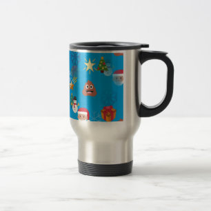 Caneca Térmica emoji poop christmas