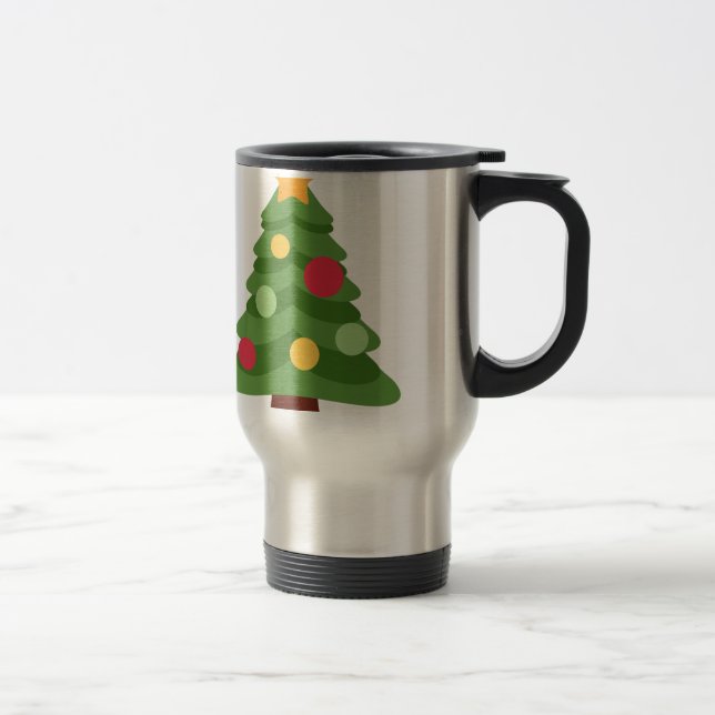 Caneca Térmica emojis de árvore de natal (Direita)