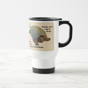 Caneca Térmica Encaixando a tartaruga enrugada sabedoria da velhi
