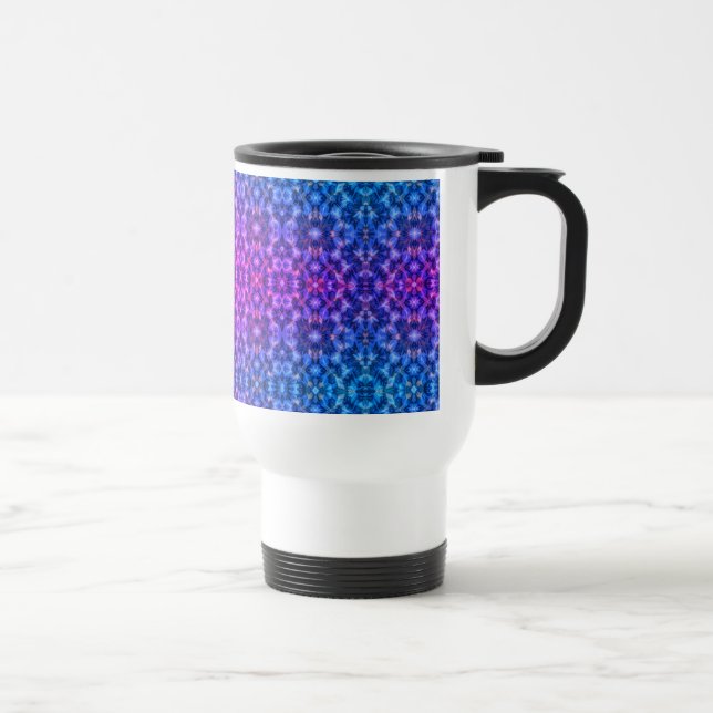 Caneca Térmica Enchimento de vibrações de azul magenta (Direita)