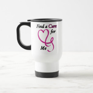 Caneca Térmica Encontre um Cancer de Cura/Coração/Mim...
