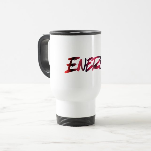 Caneca Térmica ENERGY Travel Mug — Start Your Day with Intention (Frente Esquerda)