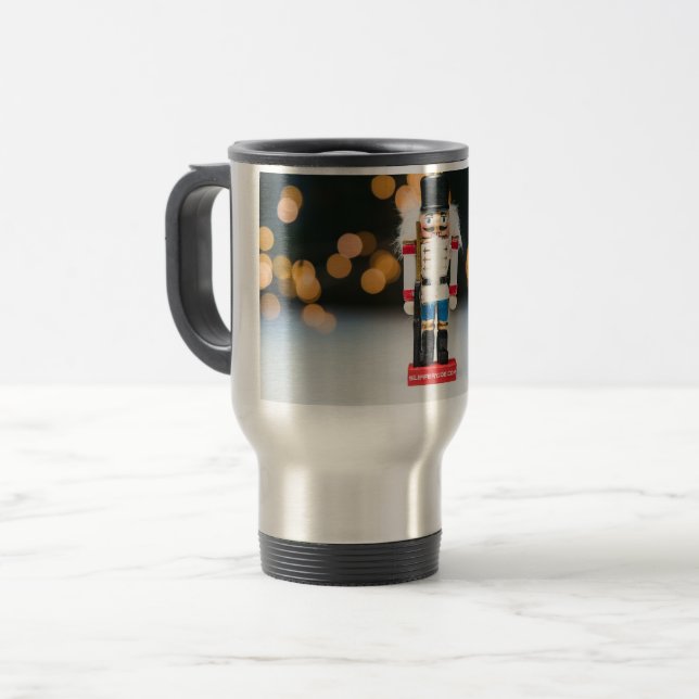 Caneca Térmica Enfeite de Natal clássico quebra-nozes do Slippery (Frente Esquerda)