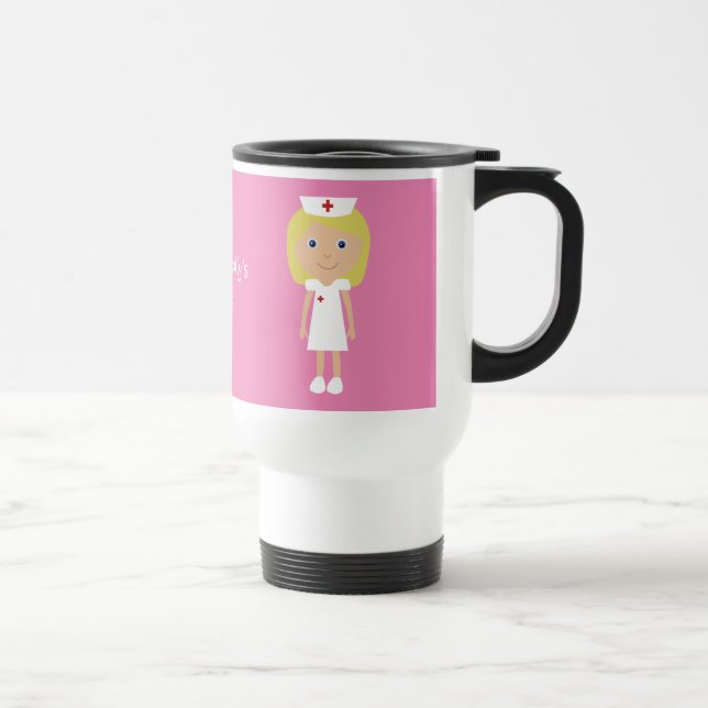 Caneca Térmica Enfermeira bonito dos desenhos animados (Direita)