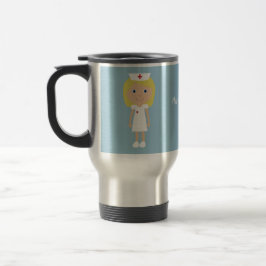 Caneca Térmica Enfermeira bonito dos desenhos animados