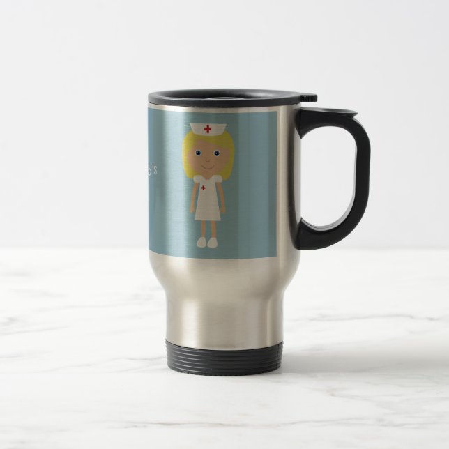 Caneca Térmica Enfermeira bonito dos desenhos animados (Direita)