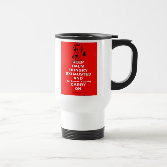 Caneca Térmica Enfermeira - mantenha a calma e continue (Direita)