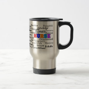 Caneca Térmica Enfermeira que descreve presentes das palavras