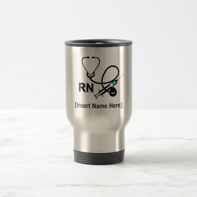 Caneca Térmica Enfermeiro Personalizado com Stetoscope e Trav do  (Centro)
