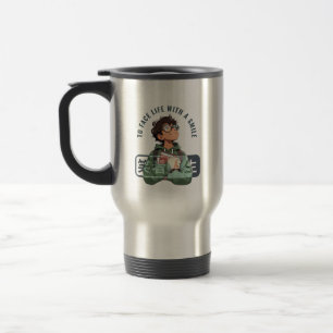 Caneca Térmica Enfrentar a vida com um sorriso