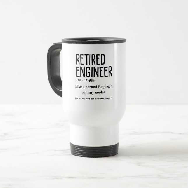 Caneca Térmica Engenheiro aposentado (Frente Esquerda)