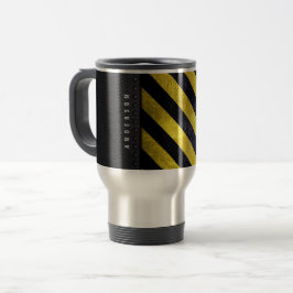 Caneca Térmica Engenheiro de Construção de faixas de perigo amare