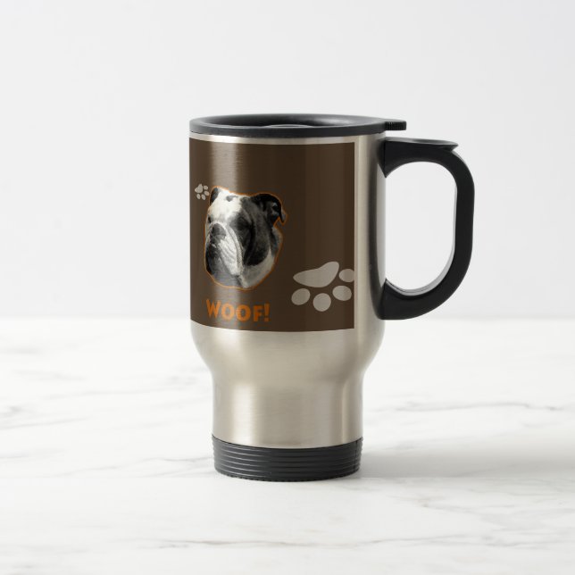 Caneca Térmica English Bulldog Woof (Direita)