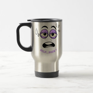 Caneca Térmica Engraçado Ajudar A Fazer Cartoon De Rosto Sonolent