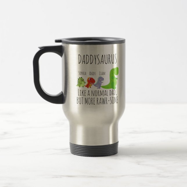 Caneca Térmica Engraçado Daddysaurus (Esquerda)