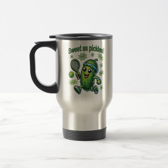 Caneca Térmica Engraçado doce como picles (Esquerda)