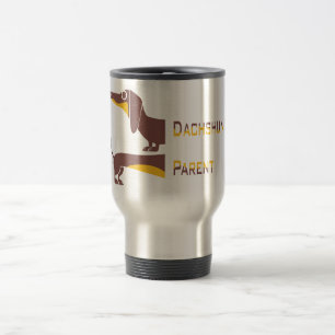 Caneca Térmica Engraçado e fofo dachshund para os pais de cães lo