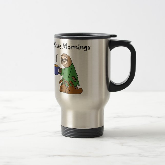 Caneca Térmica Engraçado eu deio desenhos animados da preguiça (Direita)