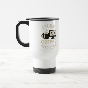 Caneca Térmica Engraçado Eu Transformo Café Em Código
