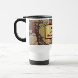 Caneca Térmica Engraçado Geólogo Amarelo Vermelho Marmoreado Pedr