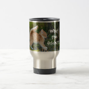 Caneca Térmica Engraçado Ginger Kitten. Que merda é essa?