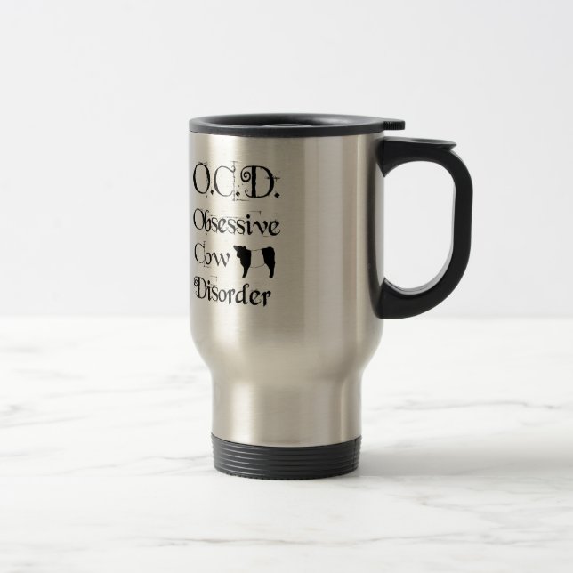 Caneca Térmica Engraçado Humorismo Obsessivo de DST Baixo (Direita)