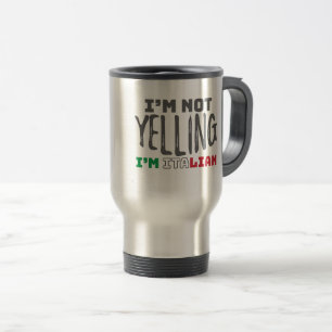 Caneca Térmica Engraçado Itália Piada Não Gritando Itália Cre