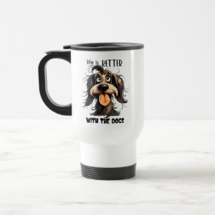 Caneca Térmica Engraçado melhor vida cães sarcasmo