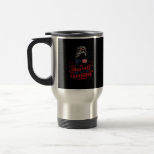 Caneca Térmica Engraçado Nascer de mulher patriótica, mas agora e