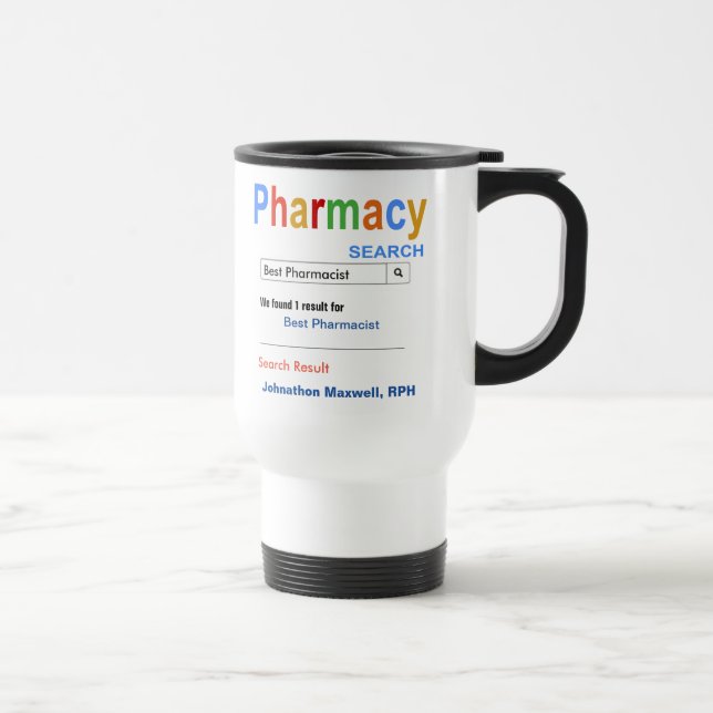 Caneca Térmica Engraçado Personalizado Melhor Farmacêutico Dando  (Direita)