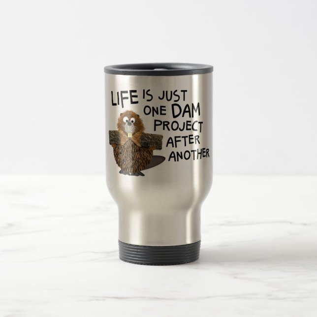 Caneca Térmica Engraçado Seu Ou Seu Beaver Ocupado Em Qualquer Lu (Centro)