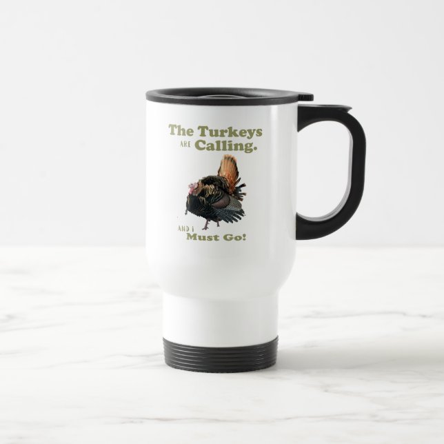 Caneca Térmica Engraçado Wild Turkey Hunting Quote Mug (Direita)