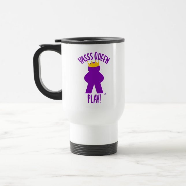 Caneca Térmica Engraçado Yas Queen Play Conselho Game Slogan (Esquerda)