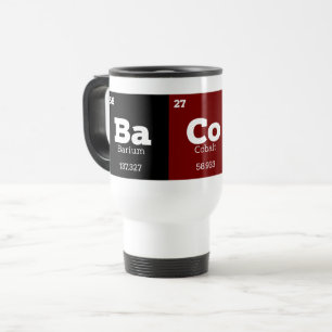 Caneca Térmica Engraçados Elementos Químicos Bacon