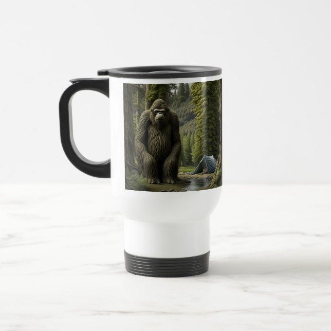 Caneca Térmica Enorme Pé Grande sentado na floresta (Esquerda)