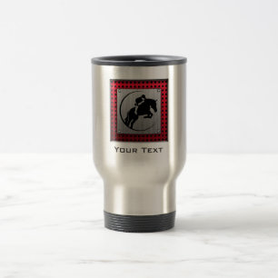 Caneca Térmica Equestrian. de alumínio escovado falso
