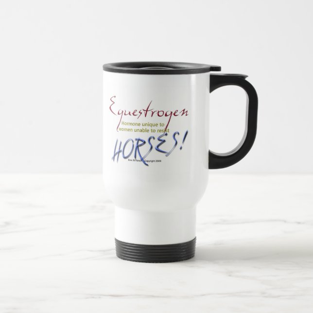 Caneca Térmica Equestrogen: cavalo engraçado (Direita)