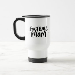 Caneca Térmica Equipe de futebol, mãe, na moda preto, personaliza