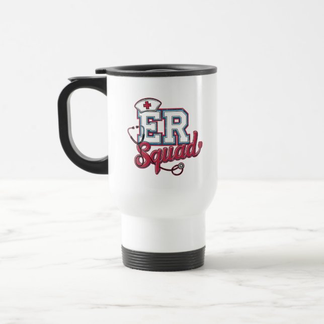 Caneca Térmica ER Squad, Emergency Room, Nurse Shirt, Doctor Gift (Esquerda)