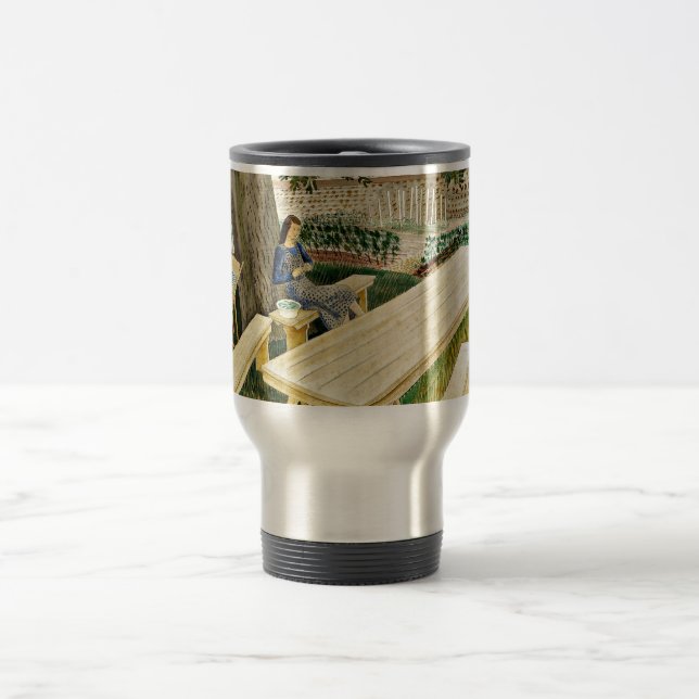 Caneca Térmica Eric Ravilious, Duas Mulheres no Jardim, (Centro)