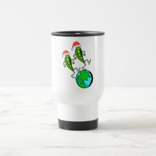 Caneca Térmica Ervilhas de Natal na Terra
