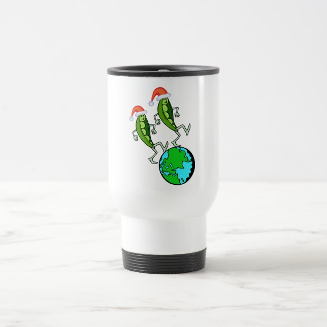 Caneca Térmica Ervilhas de Natal na Terra (Centro)
