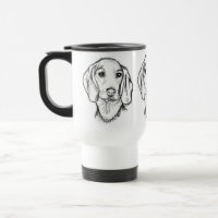 esboço desenhado à mão de dachshund cachorro filho