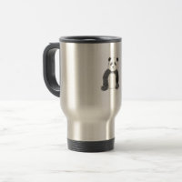 Esboço fofo de panda preto e branco