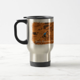 Caneca Térmica Escalada em rochas vermelhas; Promocional