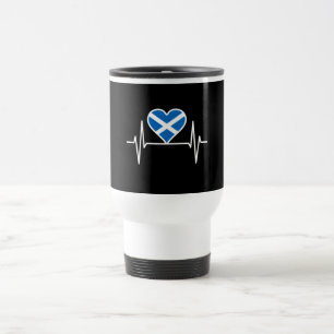 Caneca Térmica Escócia - Scotland Flag Heartbeat