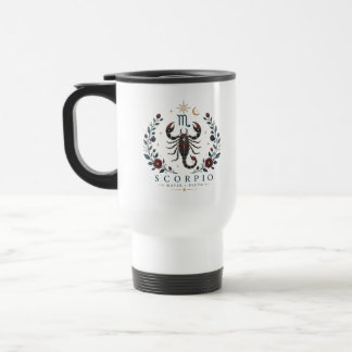 Caneca Térmica Escorpião Celestial Escorpião Floral Zodíaco