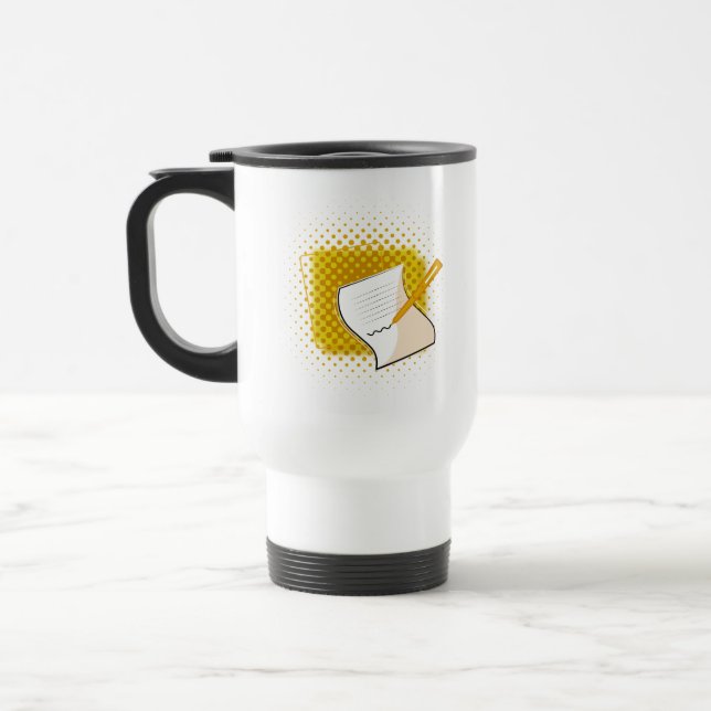 Caneca Térmica Escrevendo sobrevoo (Esquerda)