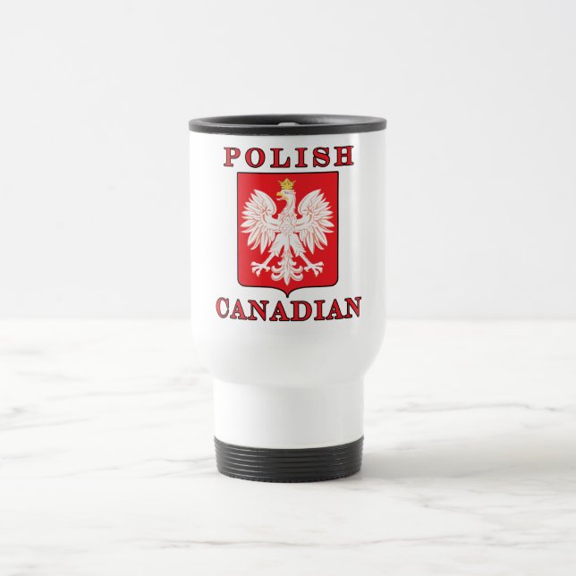 Caneca Térmica Escudo canadiano polonês (Centro)