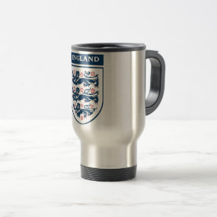 Caneca Térmica Escudo da Seleção Inglesa com Rosas Tudor